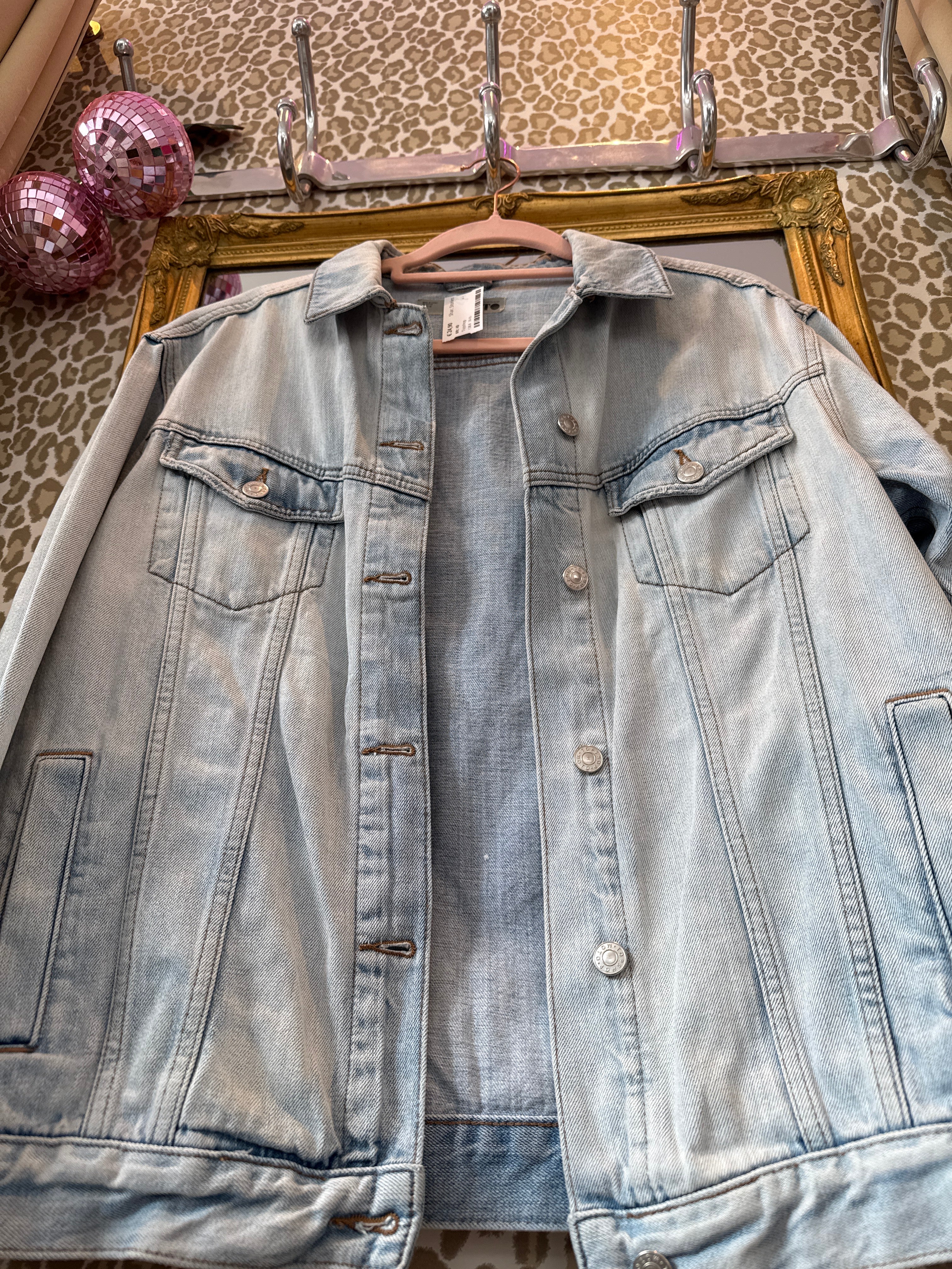 Topshop denim jas maat L