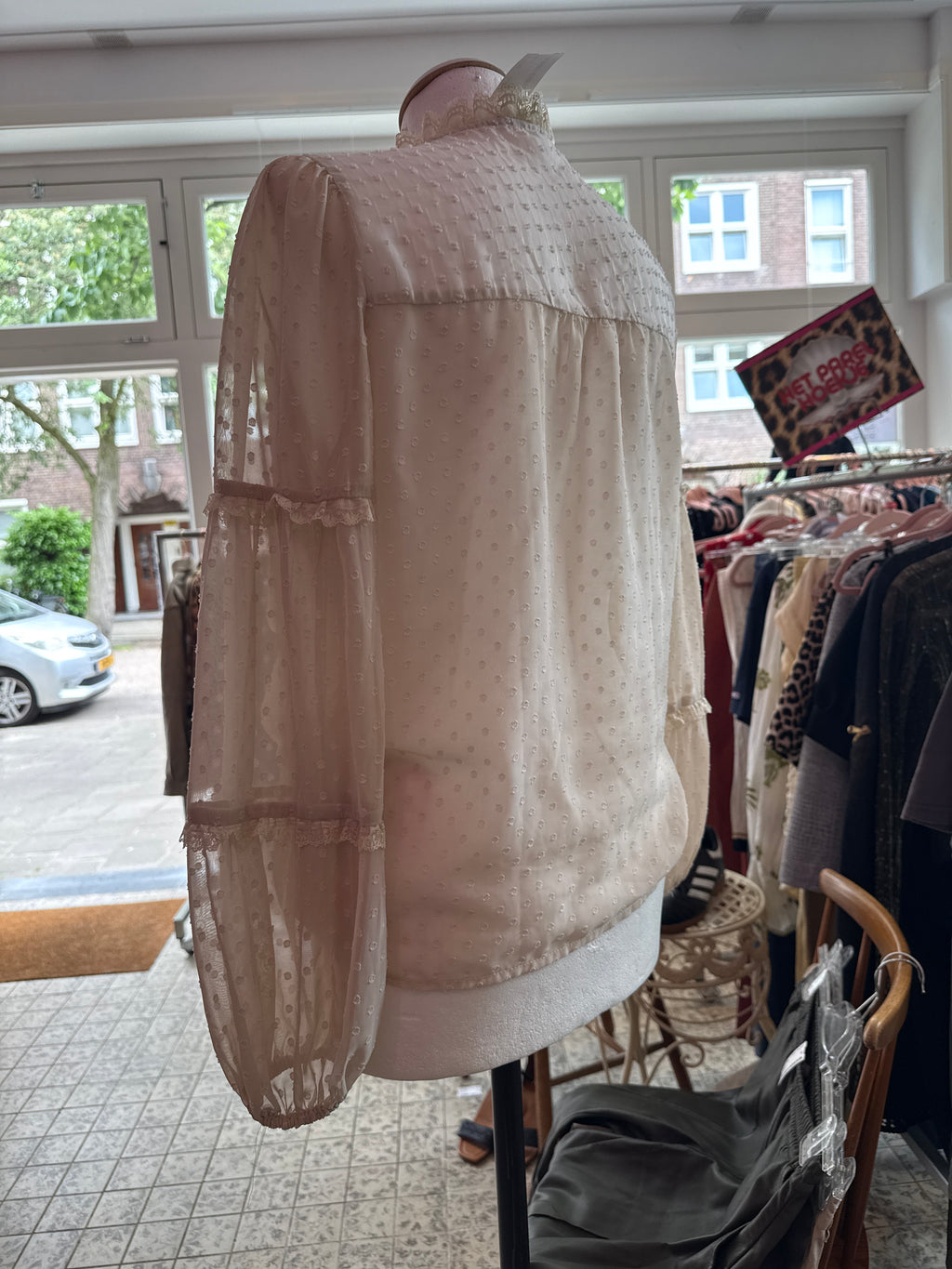 Kanten overhemd maat M