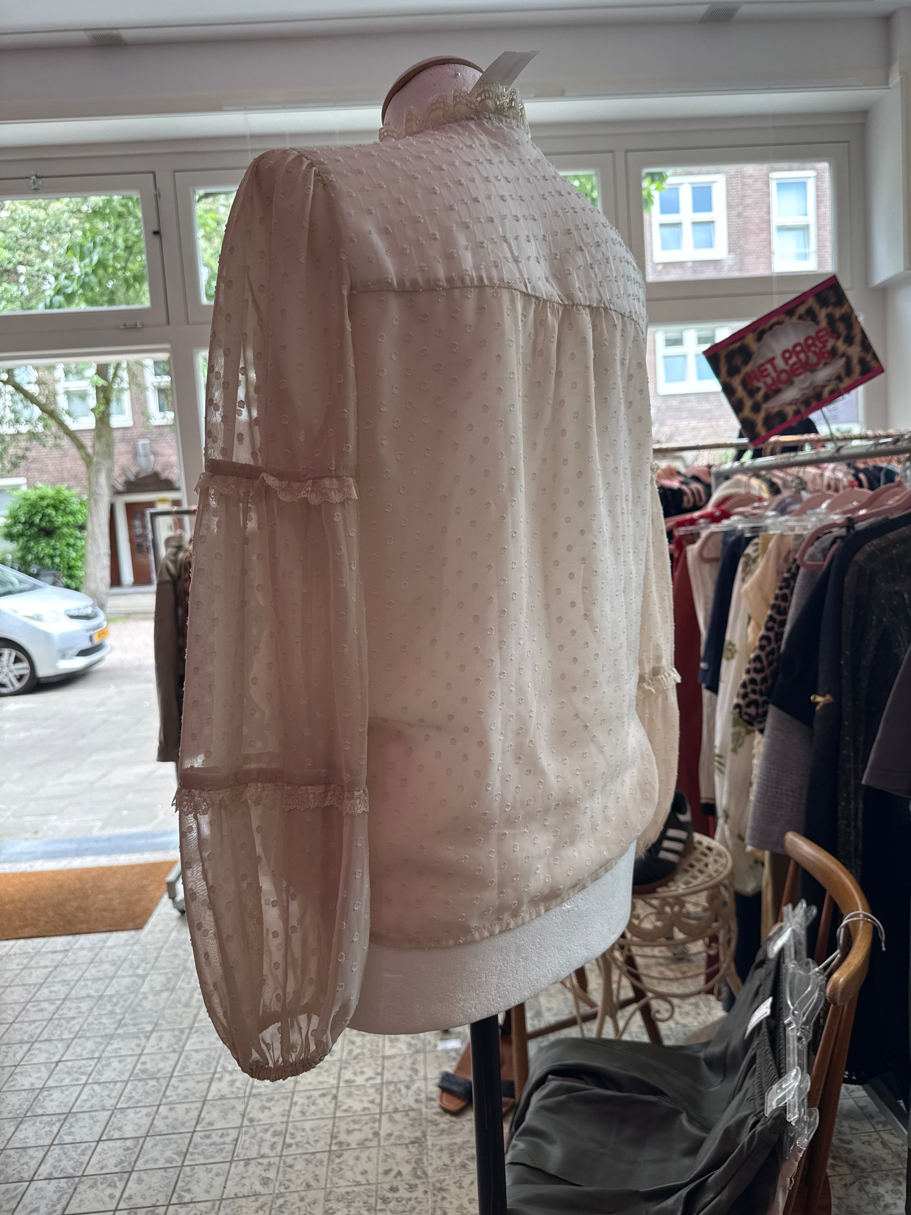 Kanten overhemd maat M