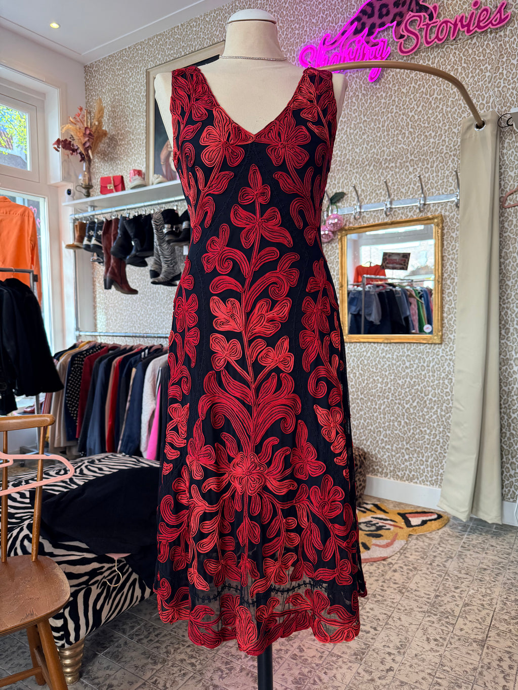 Vintage jurk maat M