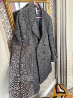Vintage wollen jas maat L