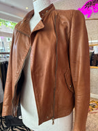 Massimo Dutti leren jas maat S