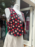 Reversible vest handmade one size