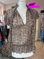 Karen Millen shirt 100% zijde maat M / 38