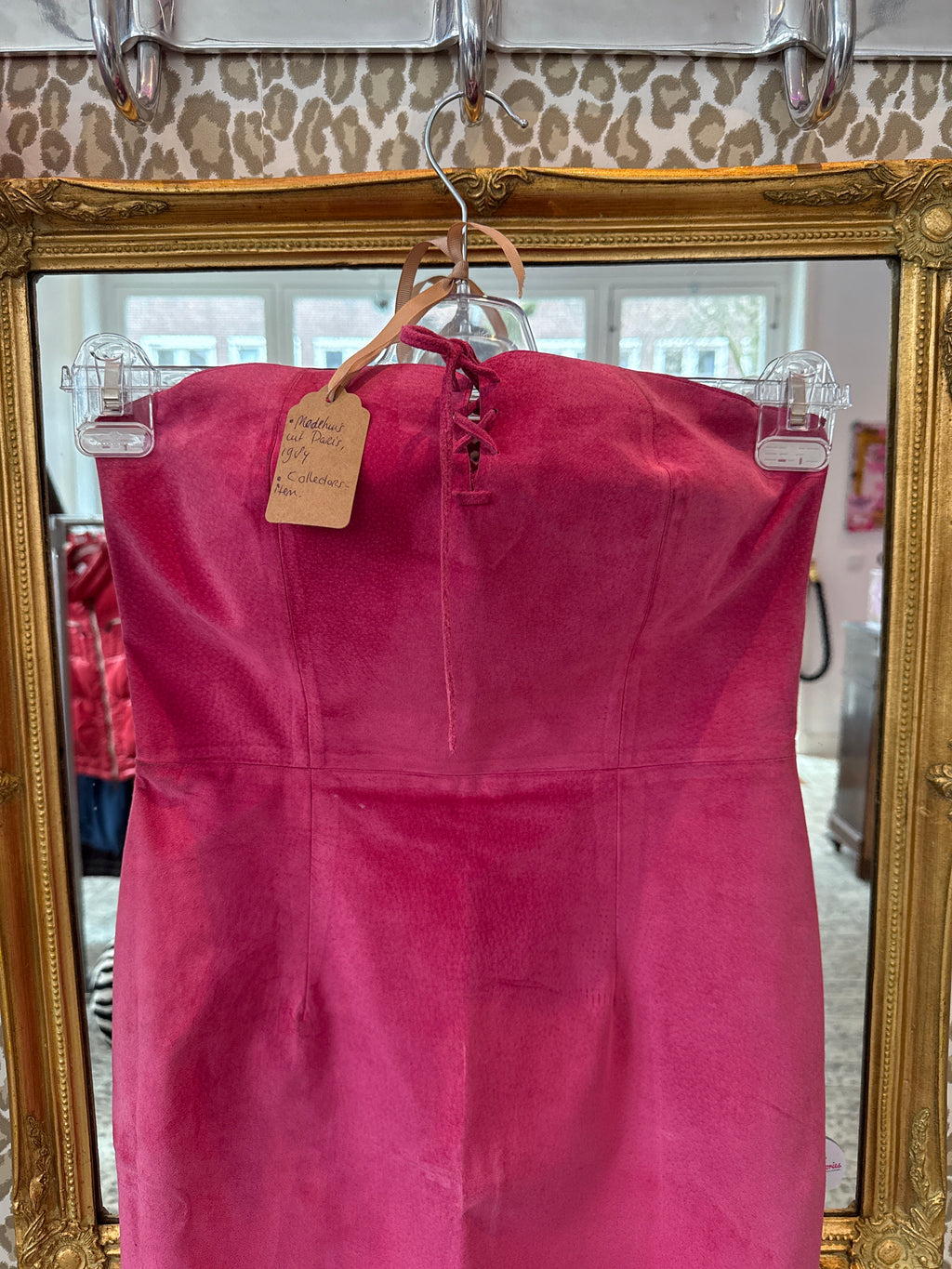 Manigance Paris leather dress maat M
