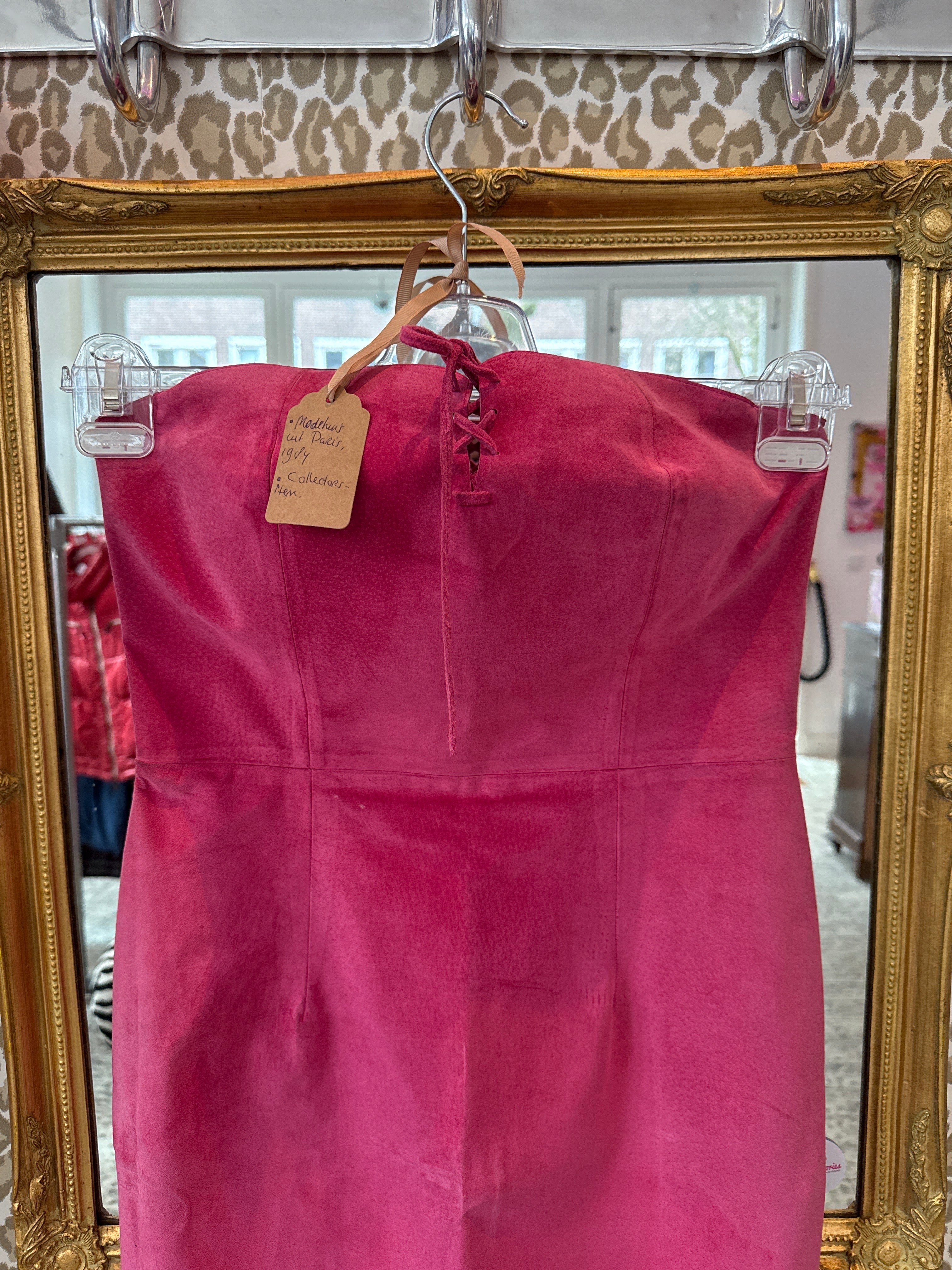 Manigance Paris leather dress maat M