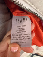 Ibana Leren jas met schoudervullingen maat S / 36