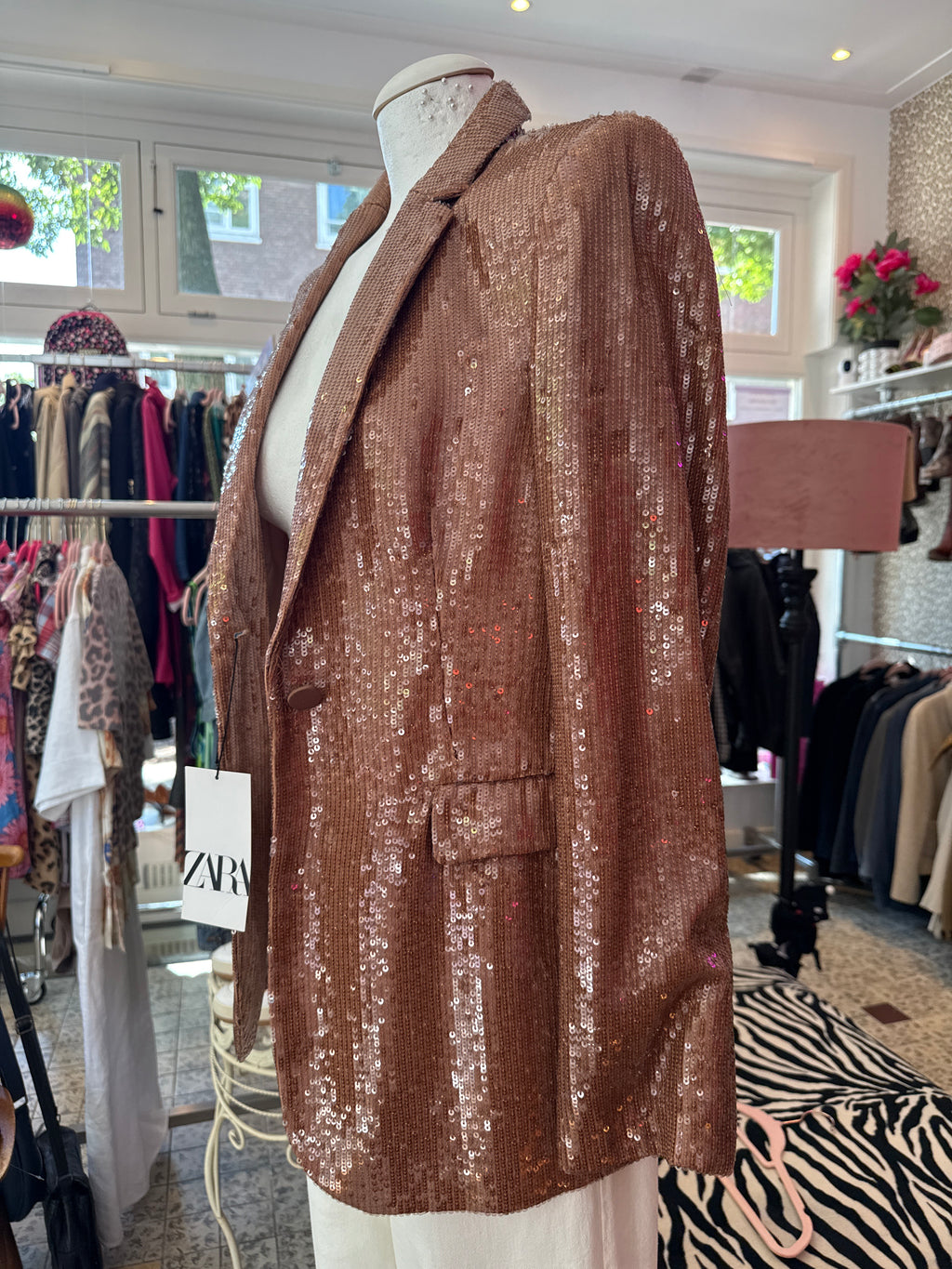ZARA blazer glitter / maat S / nieuw