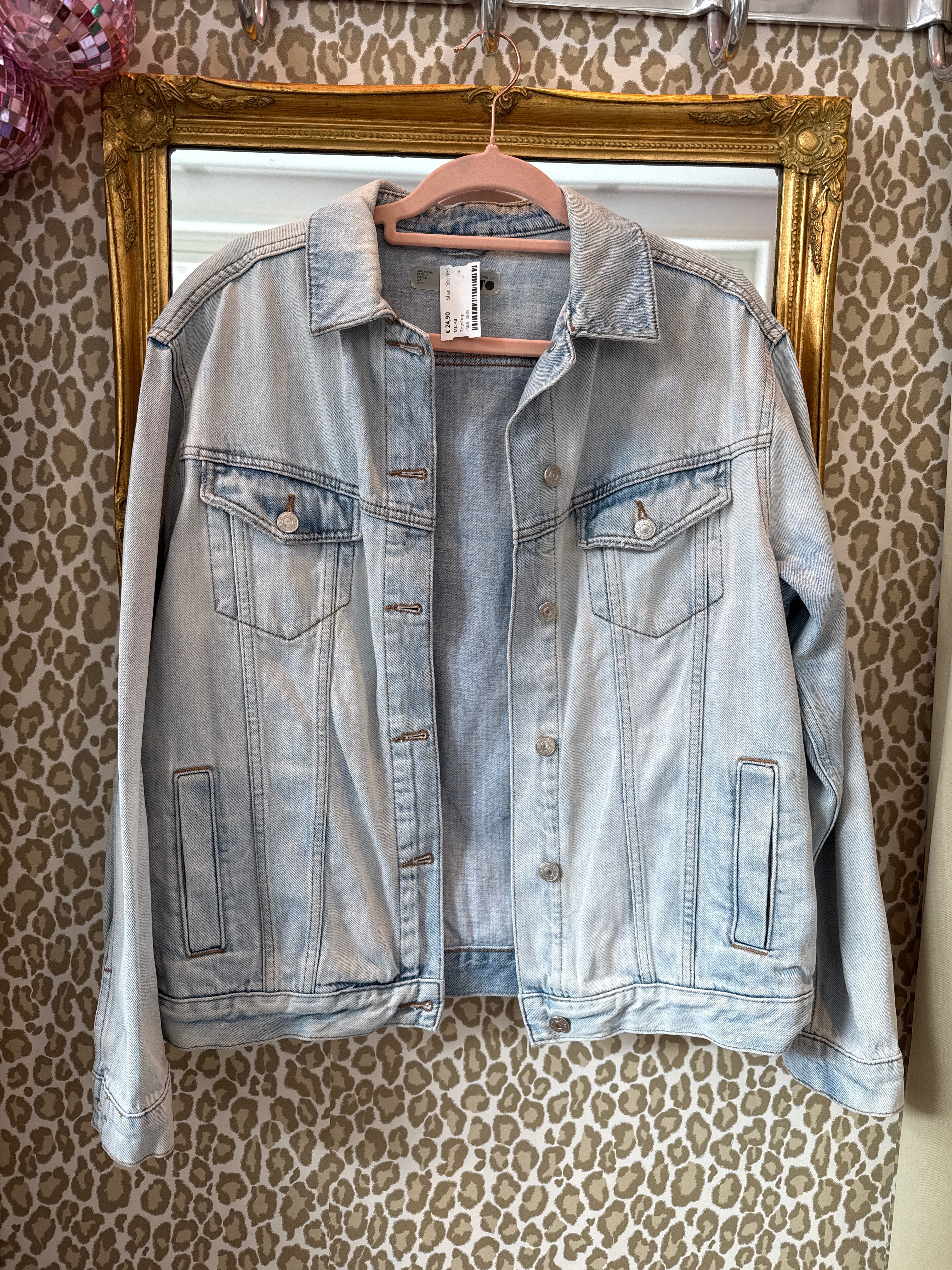 Topshop denim jas maat L