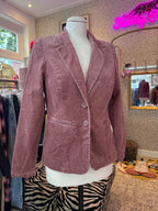 Corduroy blazer Oud roze Maat XS