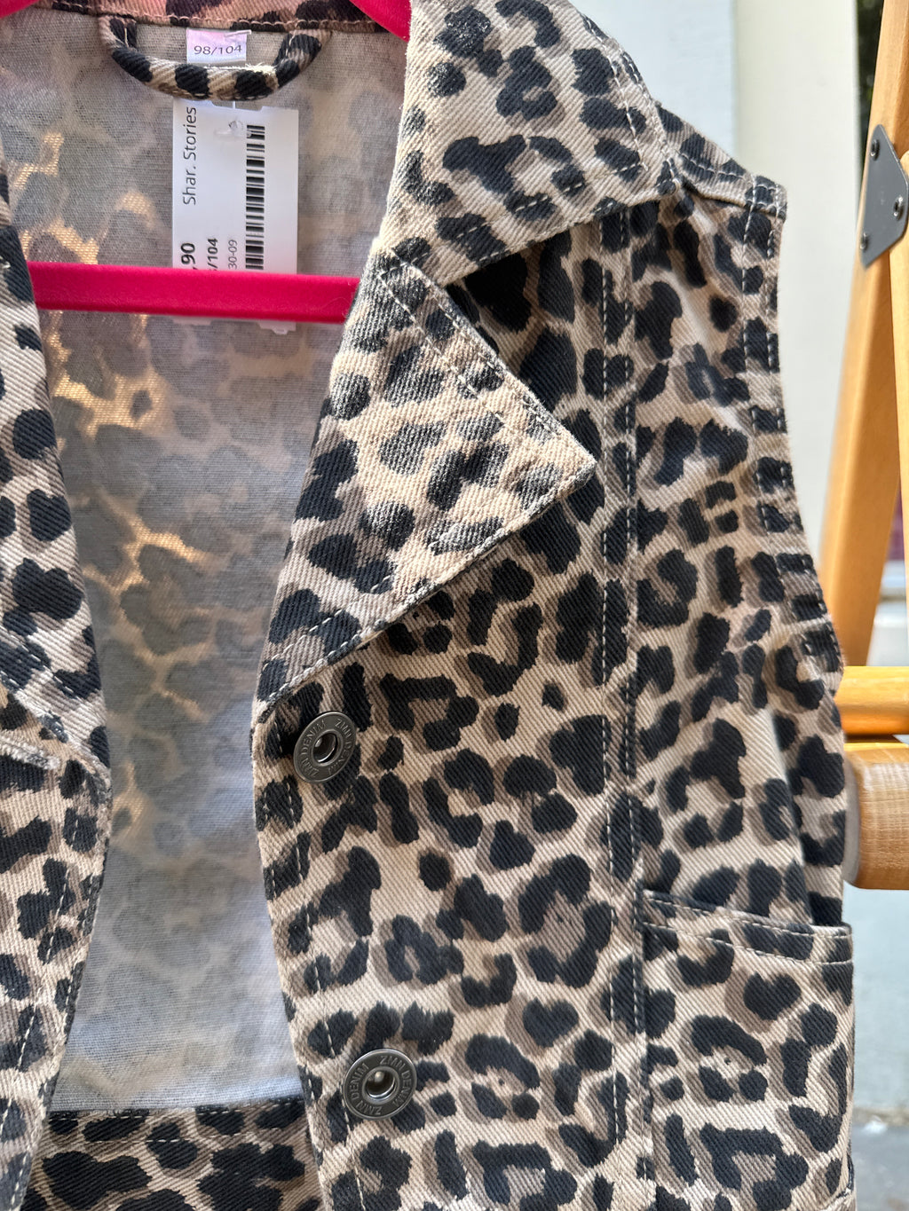 Denim gilet maat 98/104 3-4-5 jaar