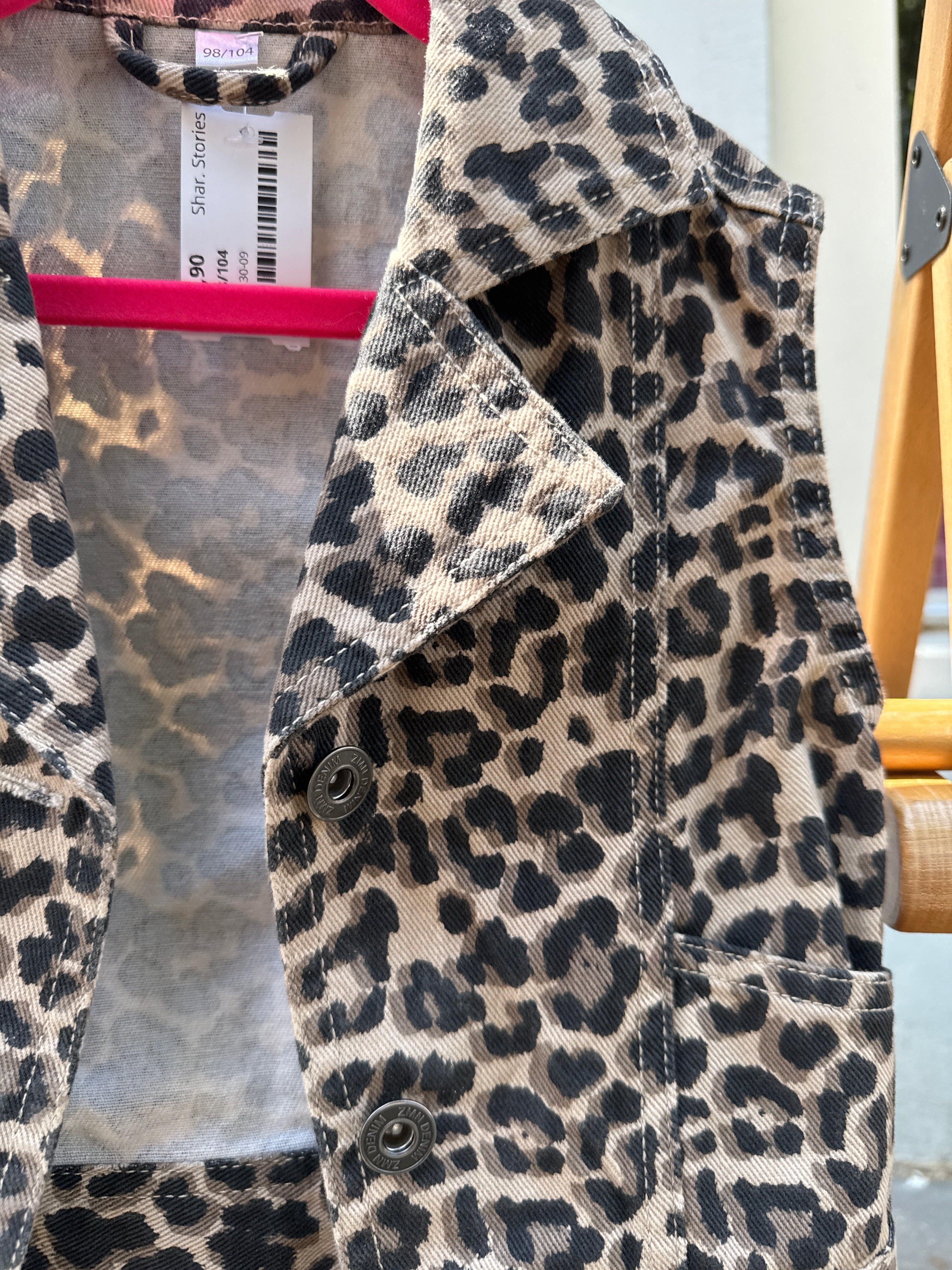 Denim gilet maat 98/104 3-4-5 jaar