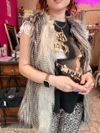 Bershka gilet / faux furr / afgeprijsd, want beschadigd