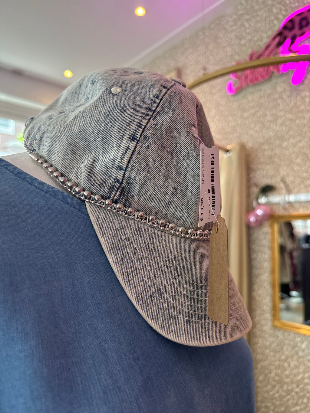 Upcycled hat (made by mama)