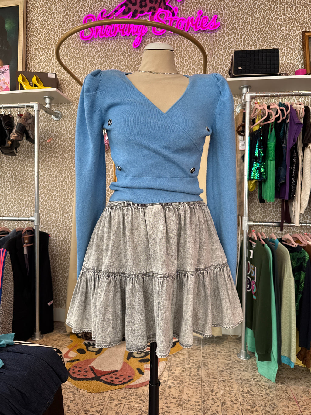 H&M denim rok maat M