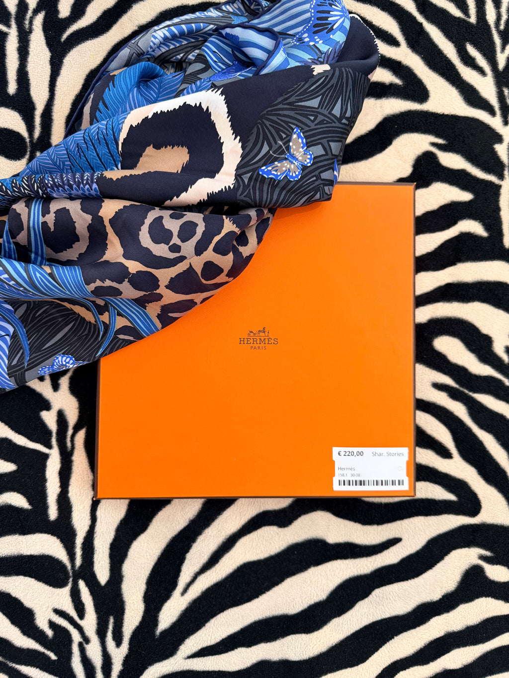 Hermès sjaal 100% zijde met originele doos