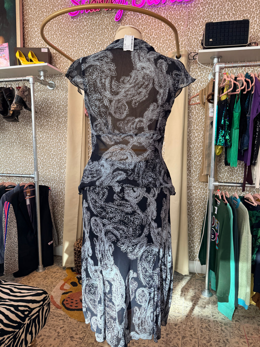 Vintage top en rok - set - maat S