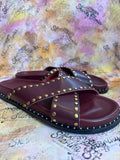 Sacha slippers / leer / nooit gedragen / maat 41