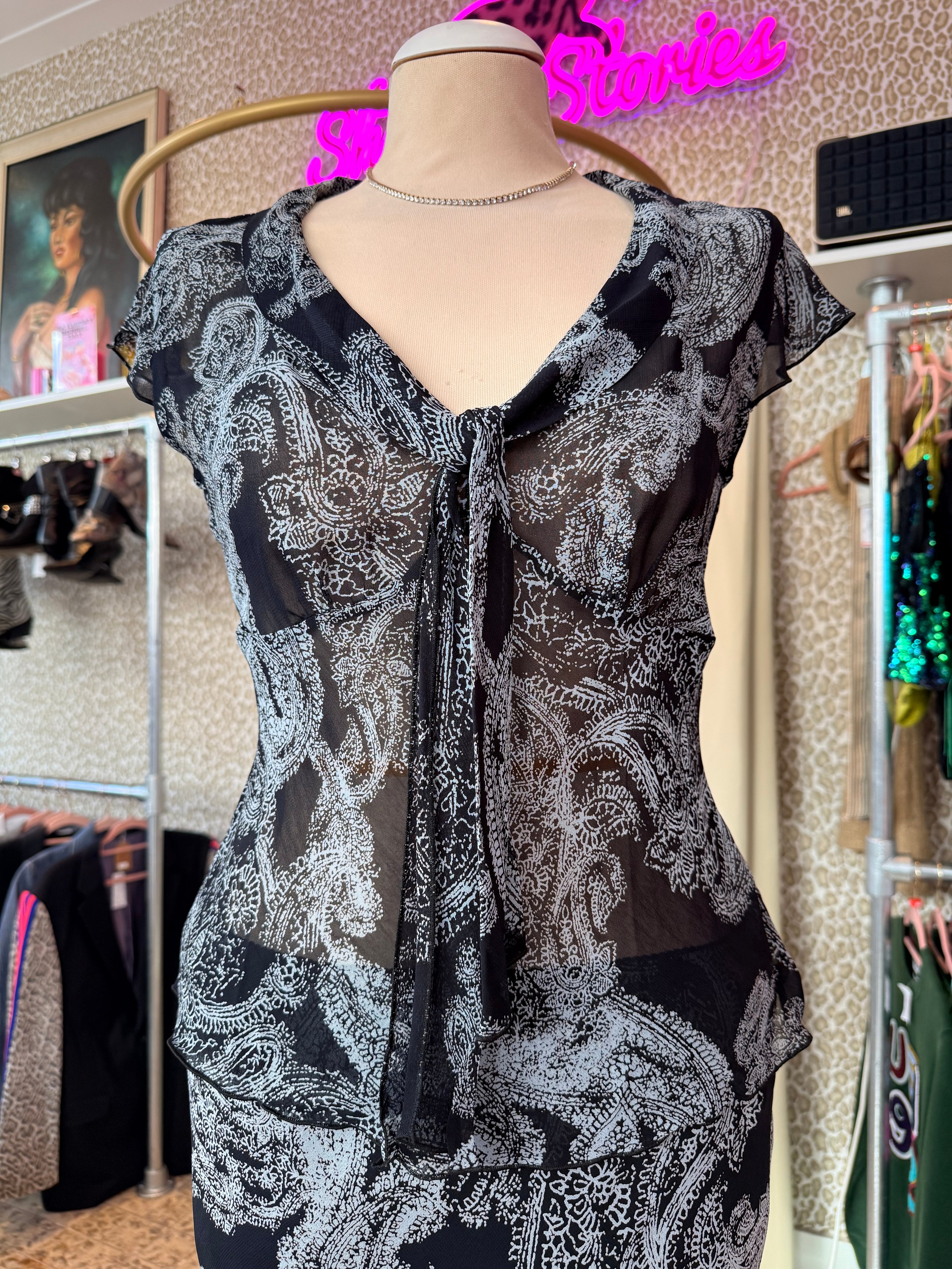 Vintage top en rok - set - maat S