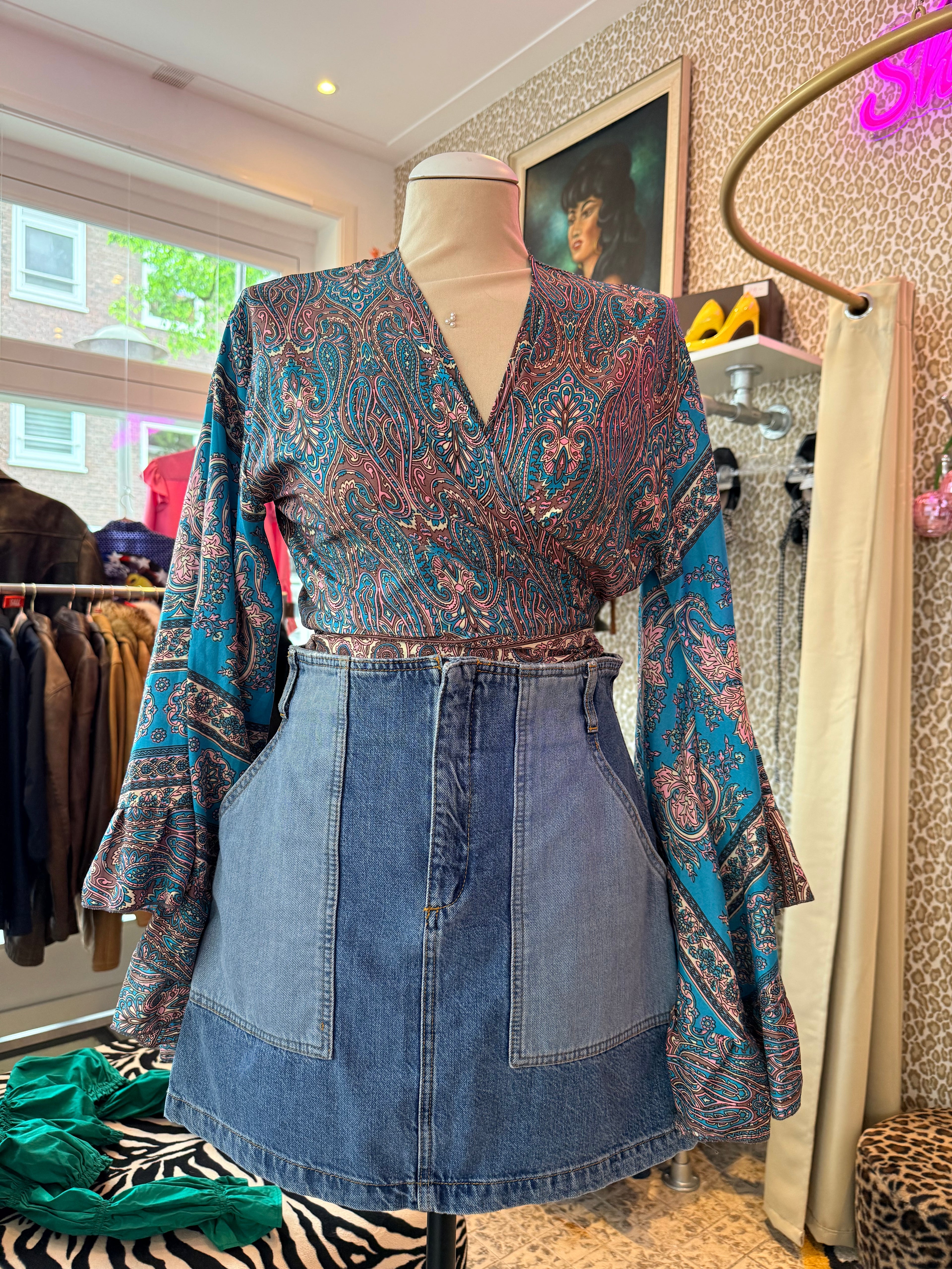 100% zijde top - one size