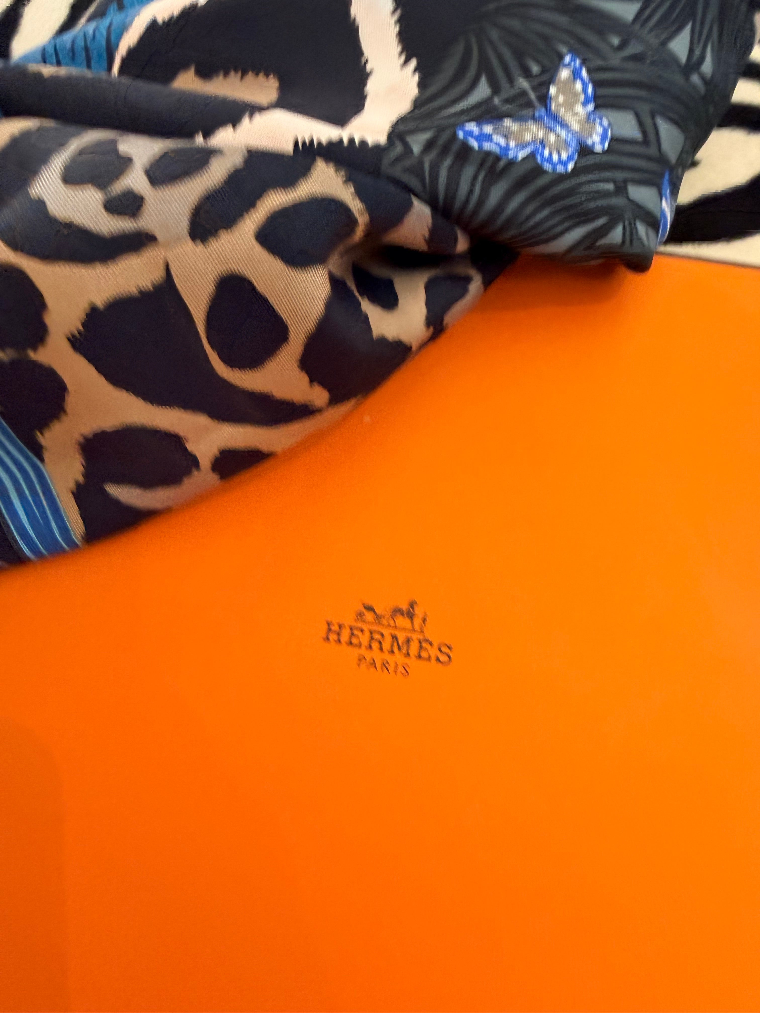 Hermès sjaal 100% zijde met originele doos