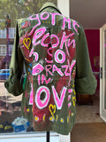 Got Me Looking So Crazy In Love jasje Upcycle maat L