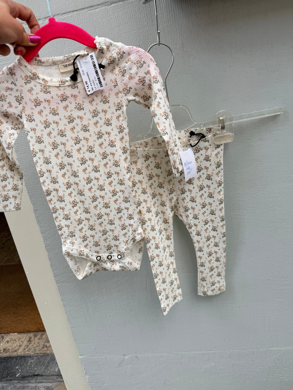 Lil’ Atelier romper & broekje als set maat 4-6 maanden 0-1 jaar