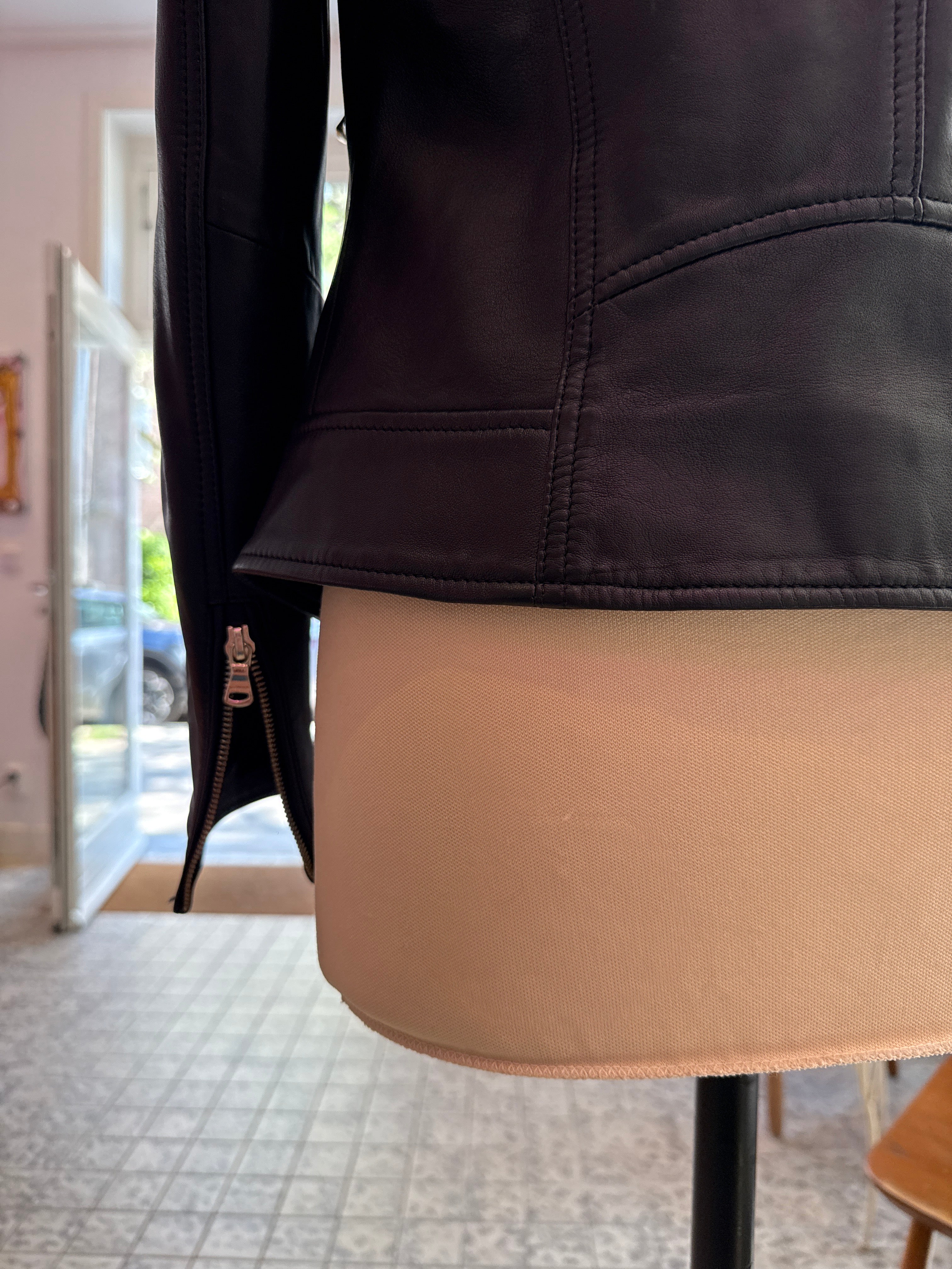 Massimo Dutti leather jacket maat S