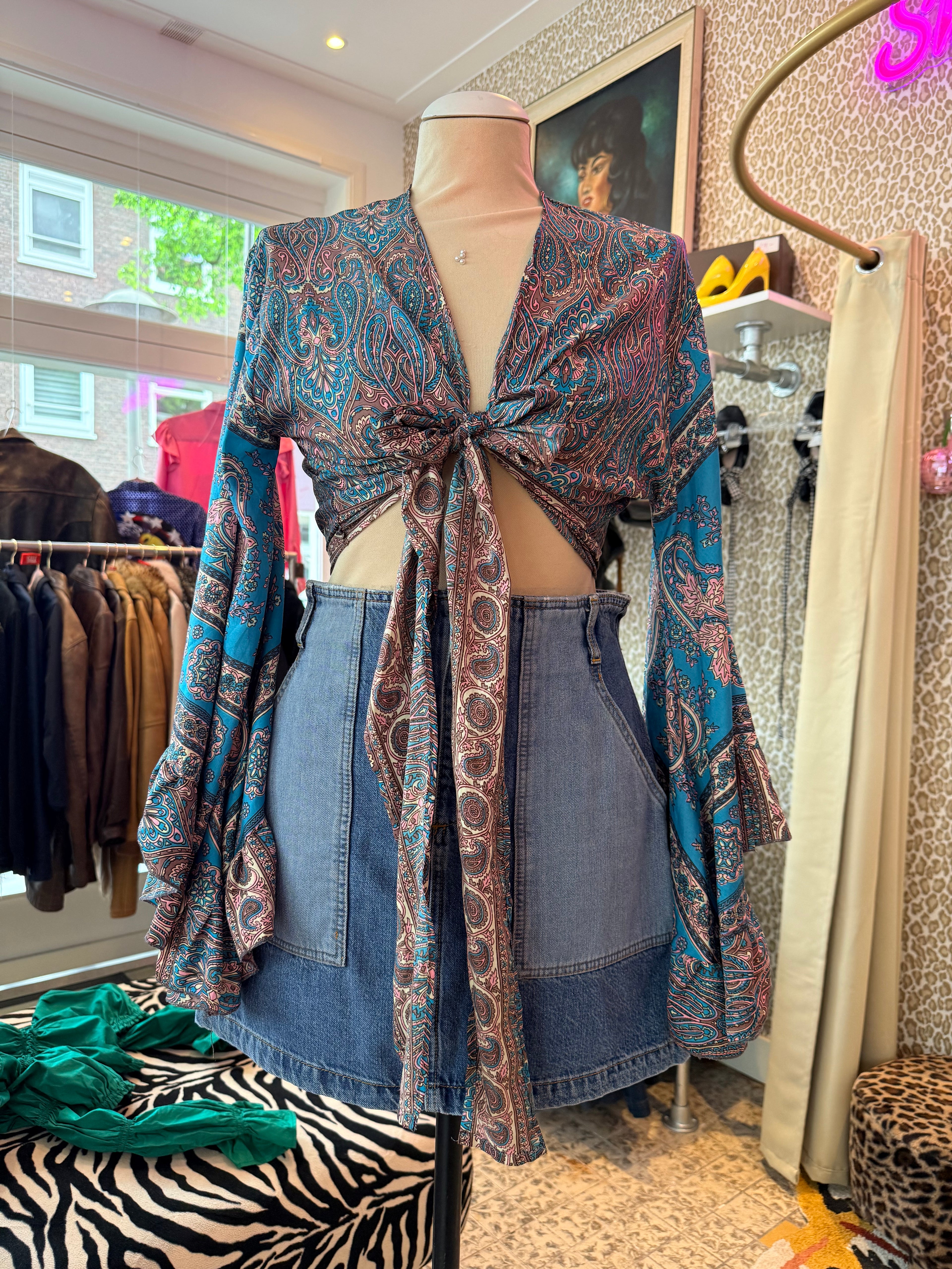 100% zijde top - one size