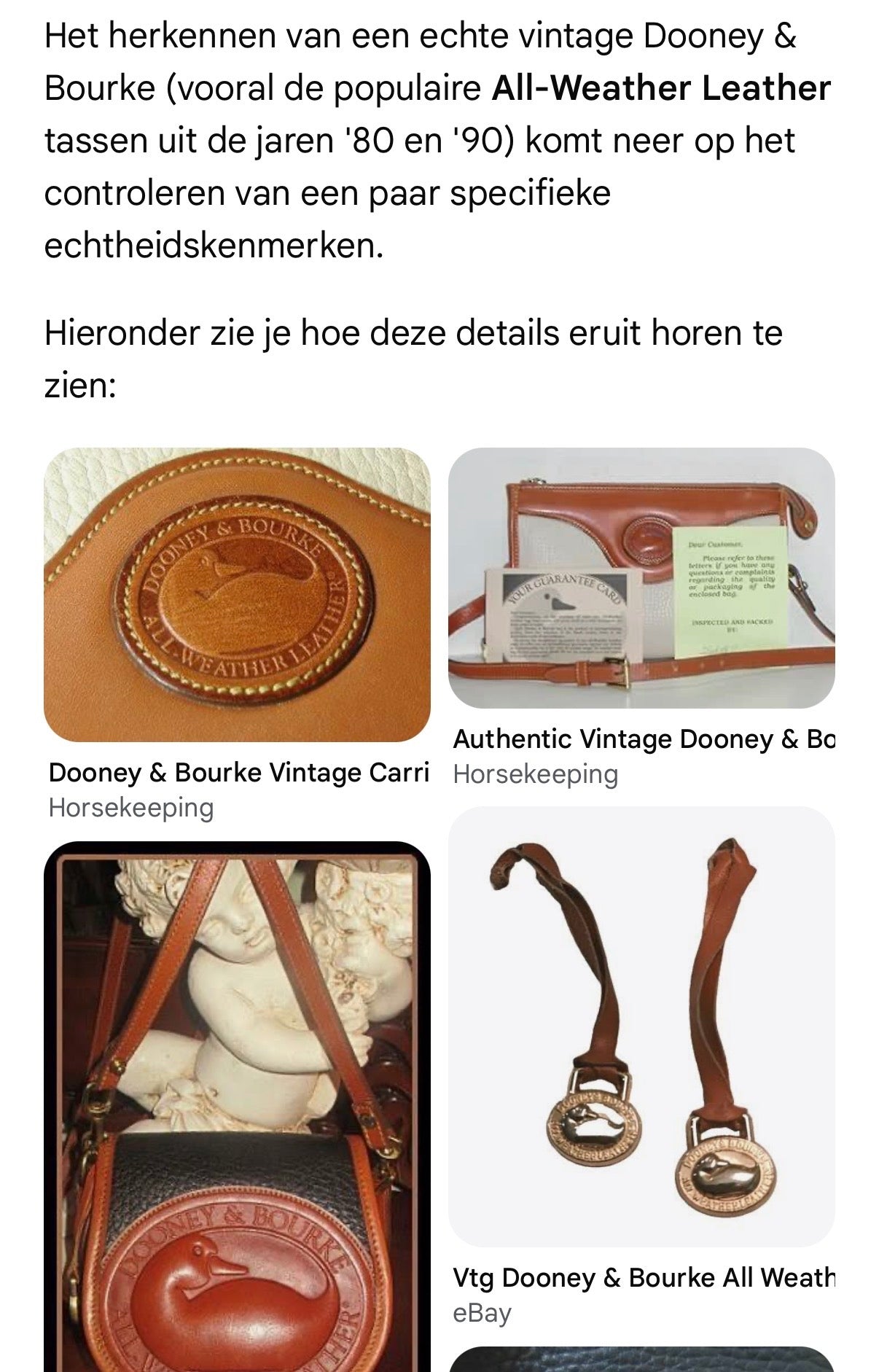 Dooney & Bourke vintage leather tas