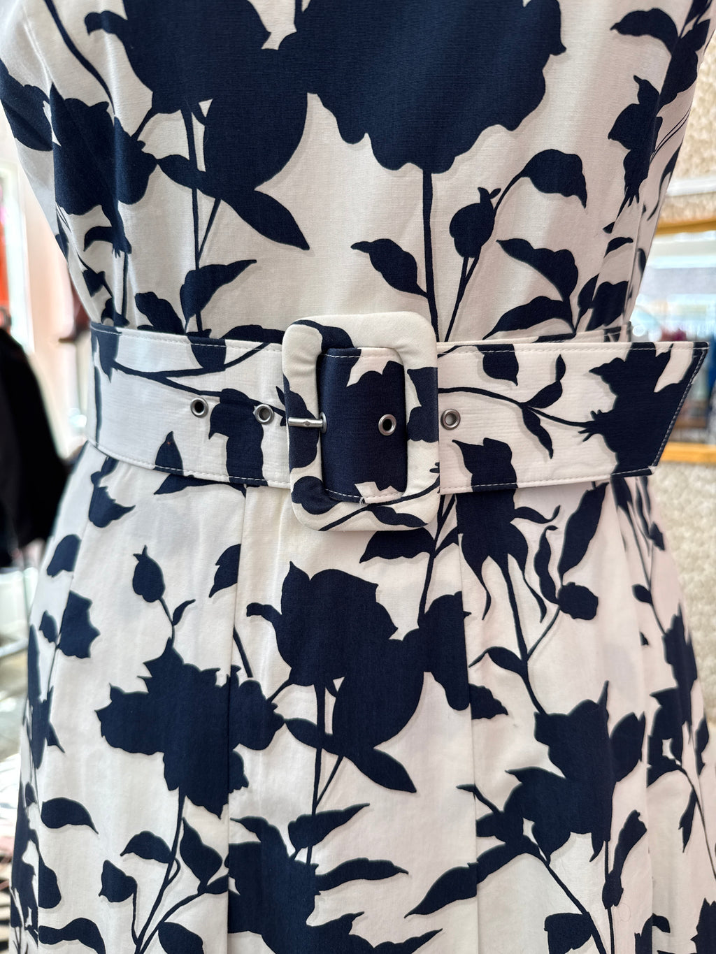 Vintage jurk met riem maat S