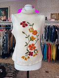 Wollen shirt mouwloos maat L/XL