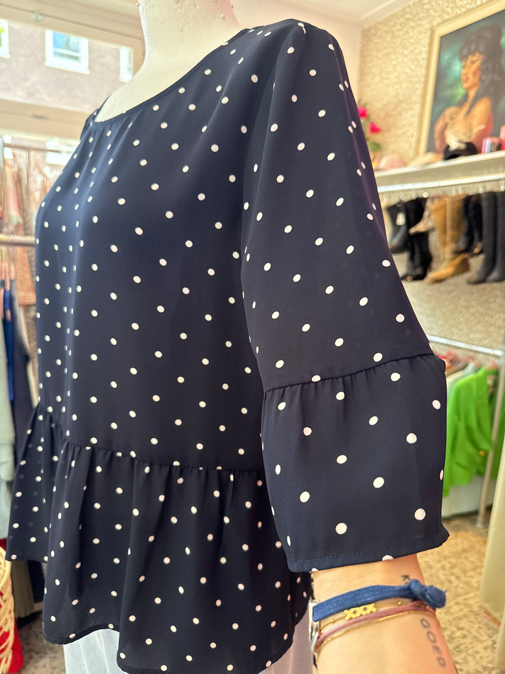 s’Oliver polkadot blouse maat M
