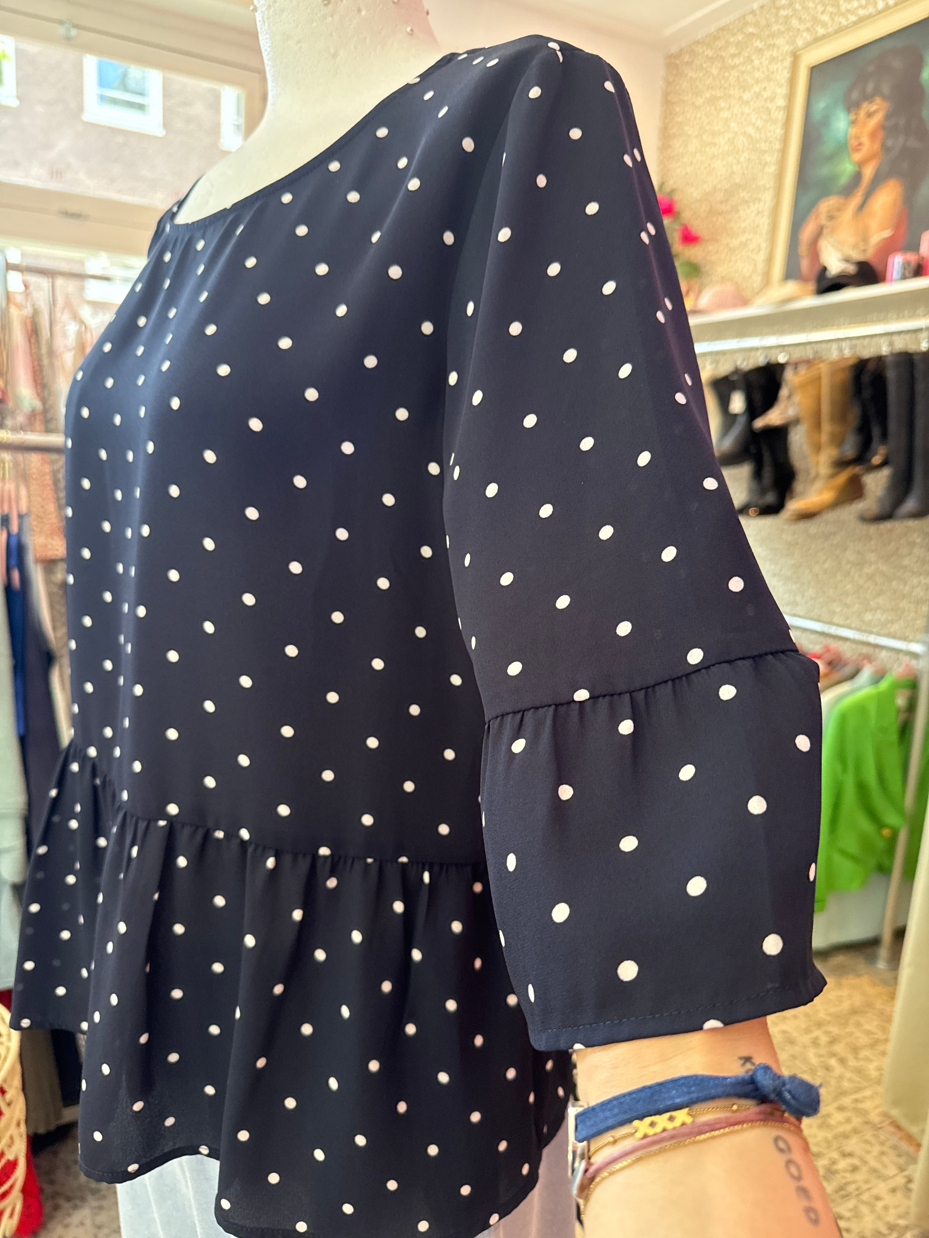 s’Oliver polkadot blouse maat M