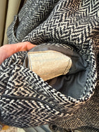 Vintage wollen jas maat L