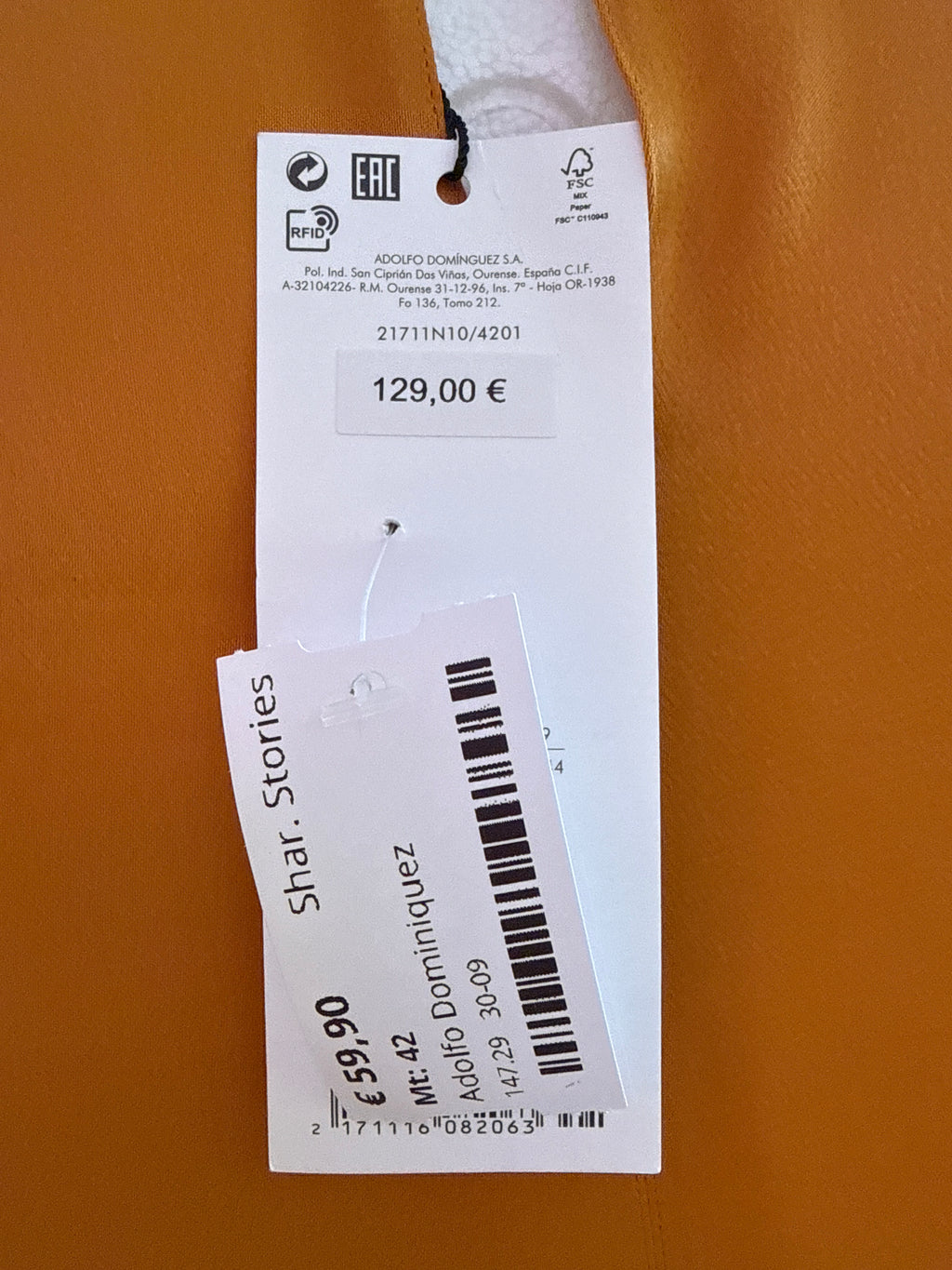Adolfo Dominiquez shirt (nieuw)