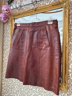 Vintage leren rok maat M/L