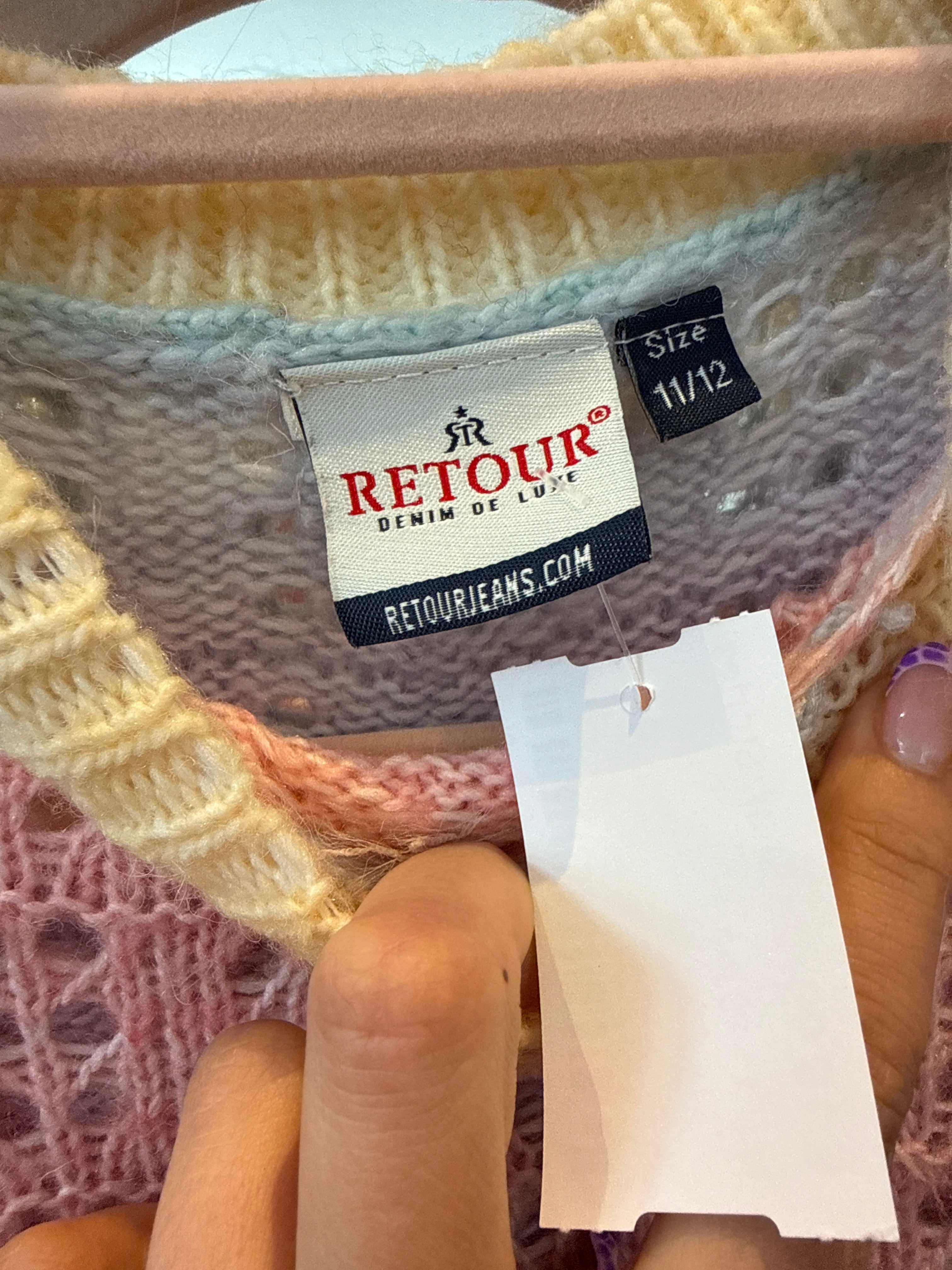 Retour trui maat 11-12 jaar