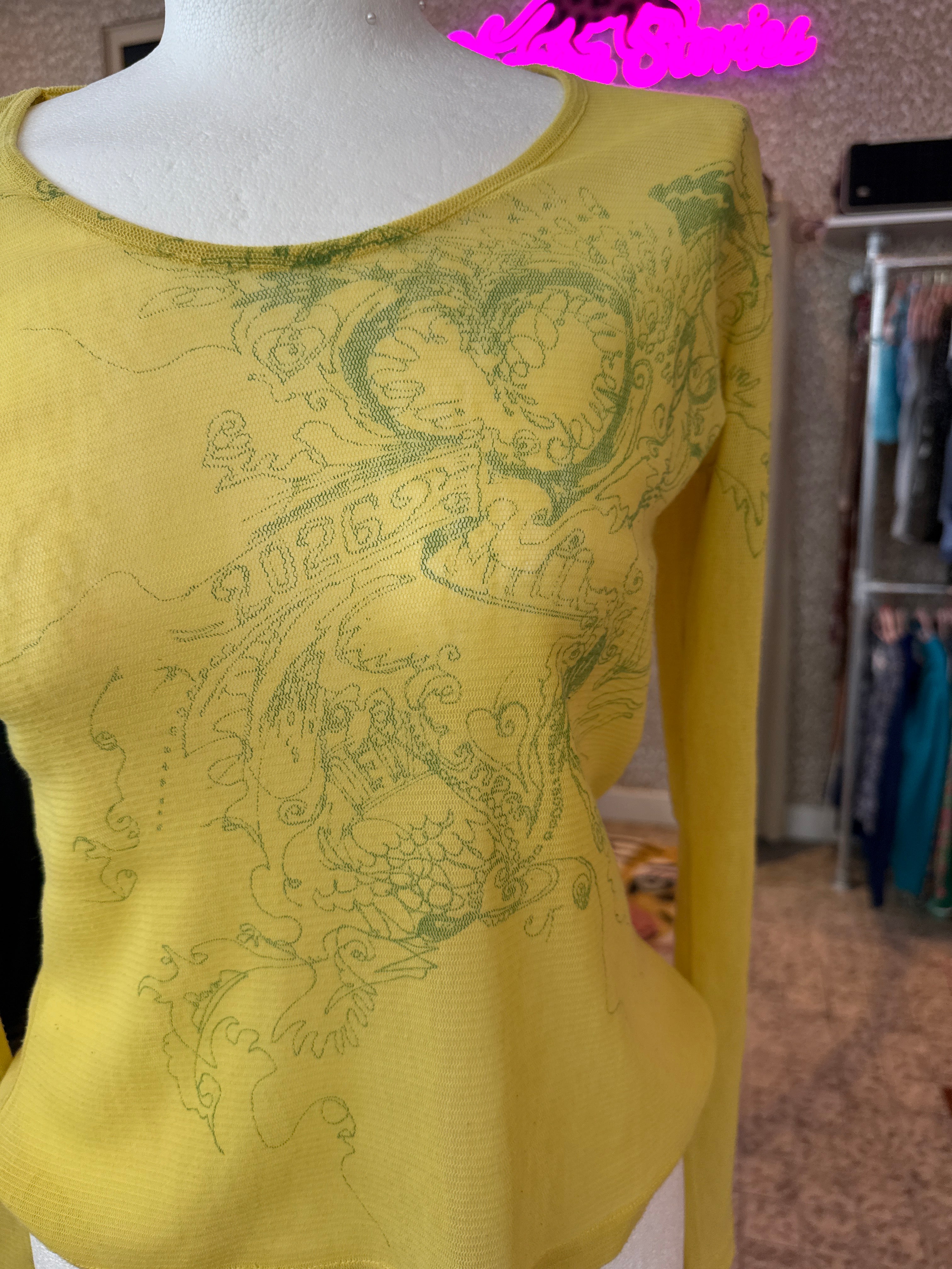 Vintage shirt (doorschijnend) maat M