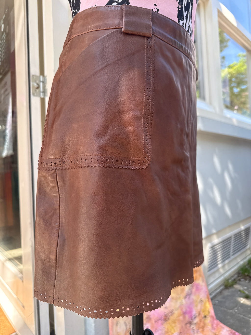 Leren rok maat 40