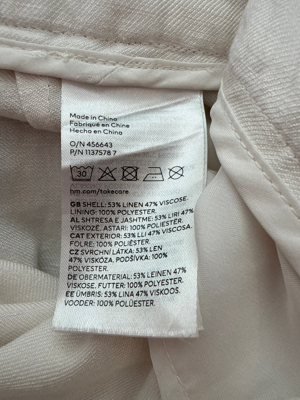 H&M broek maat S EU size 36