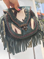 Boho tasje van leer
