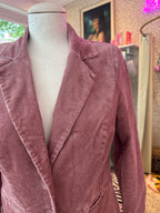 Corduroy blazer Oud roze Maat XS