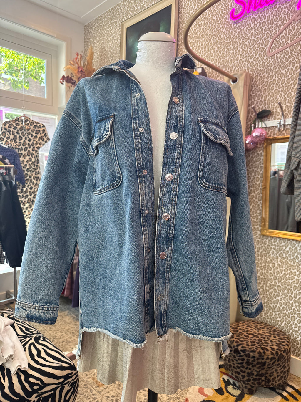 MANGO denim overhemd/jacket maat M