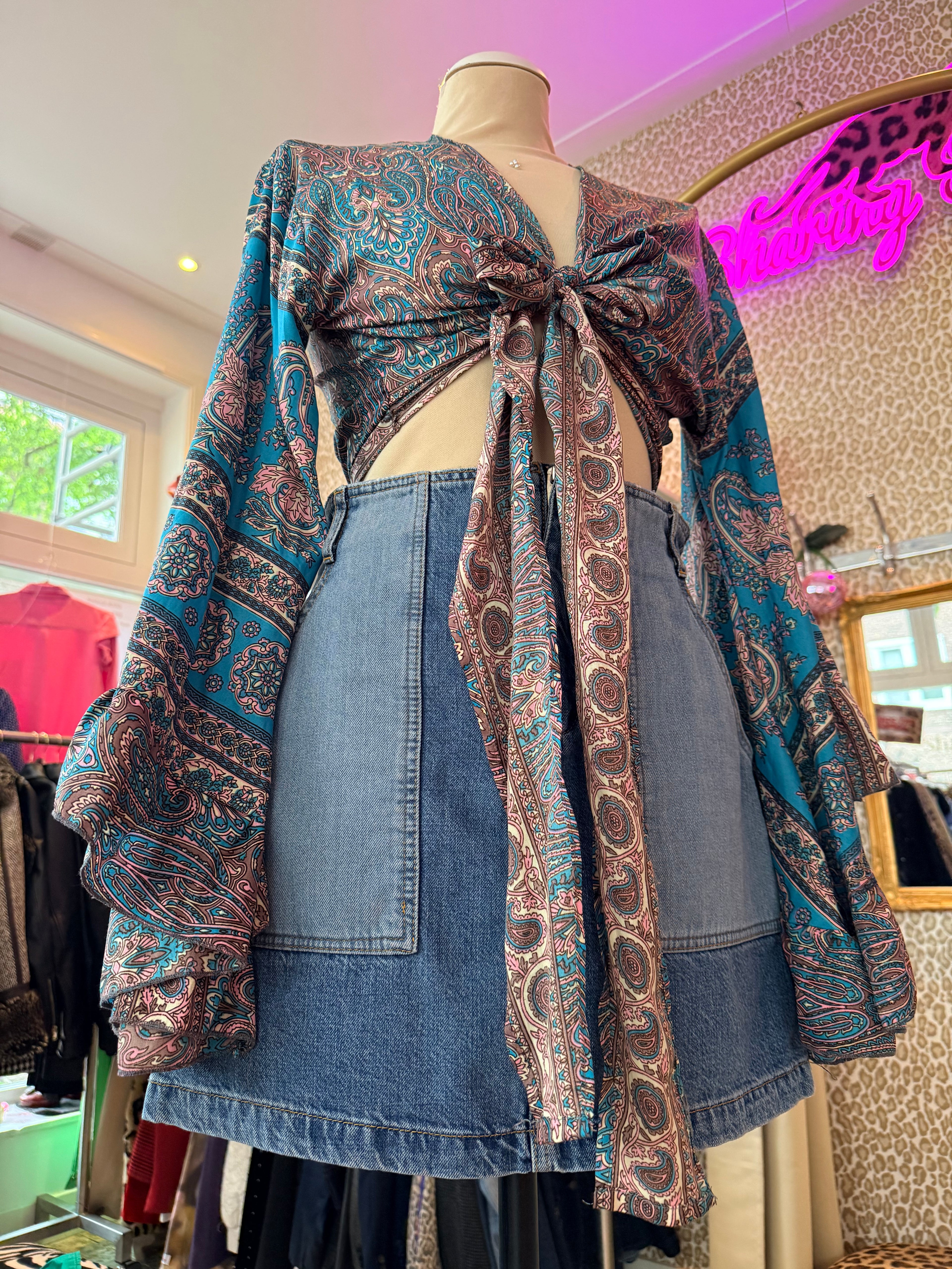 100% zijde top - one size