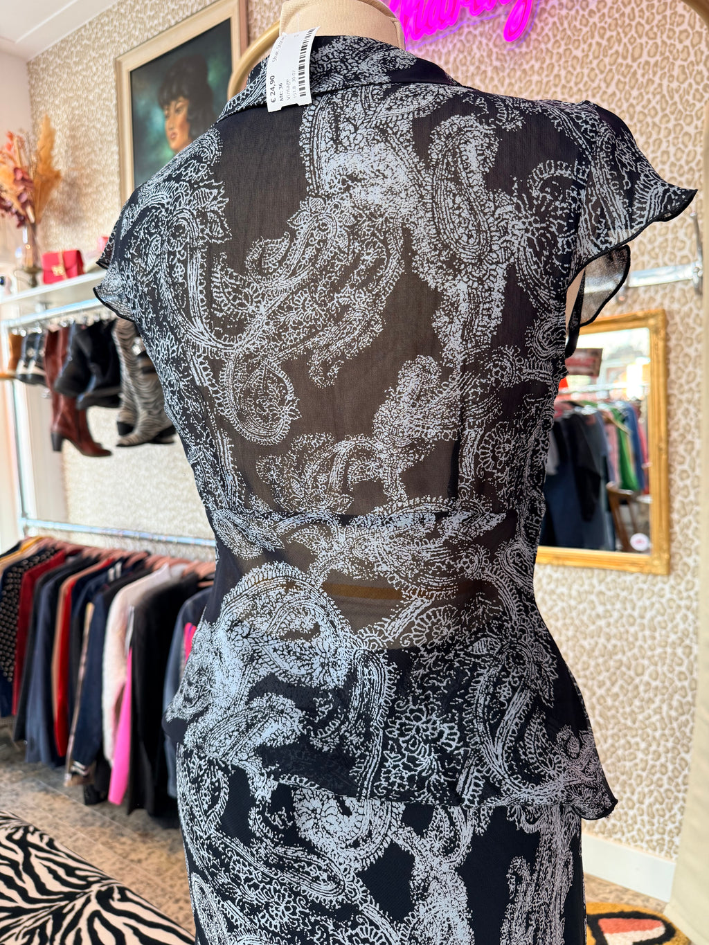 Vintage top en rok - set - maat S