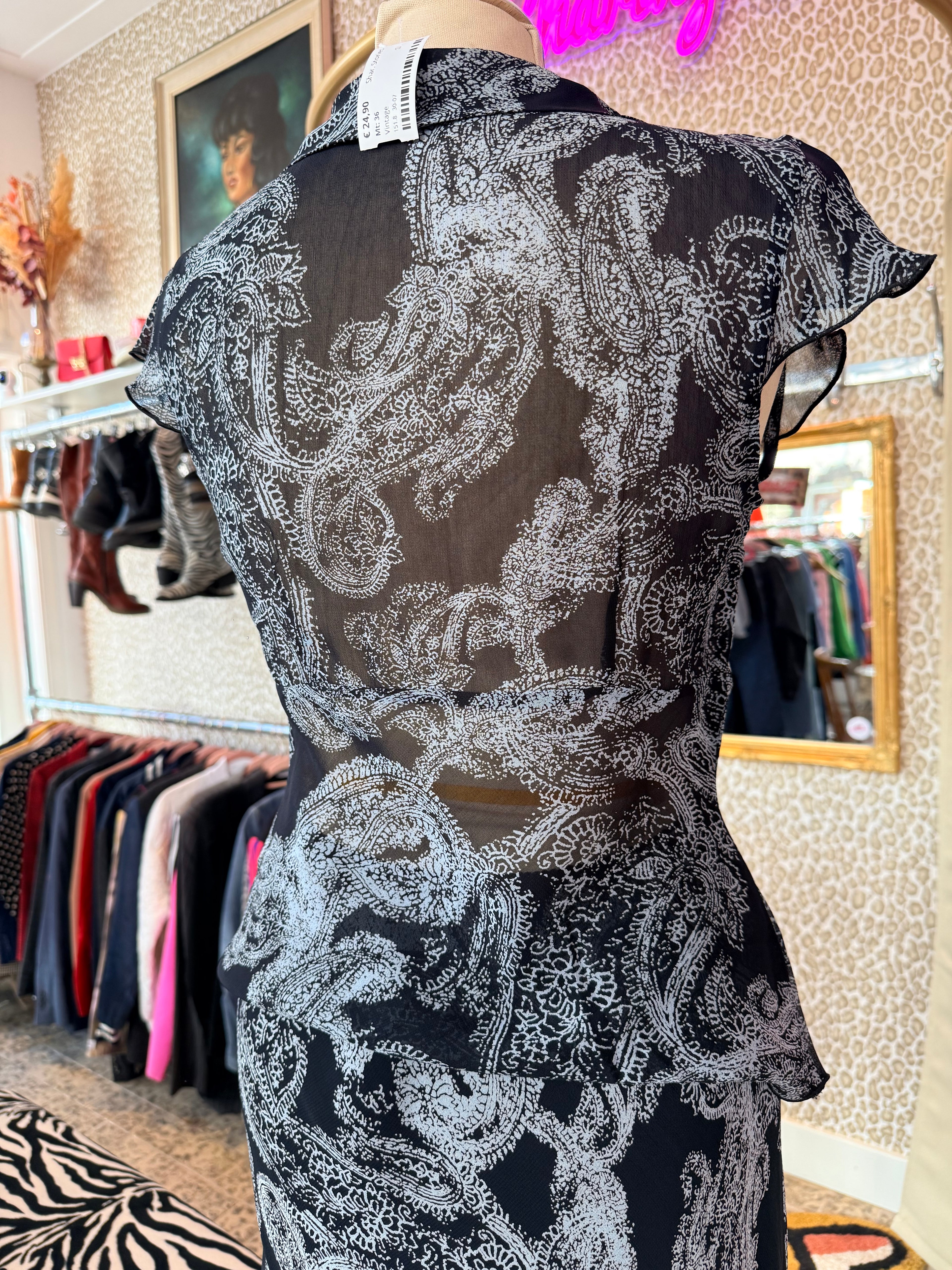 Vintage top en rok - set - maat S