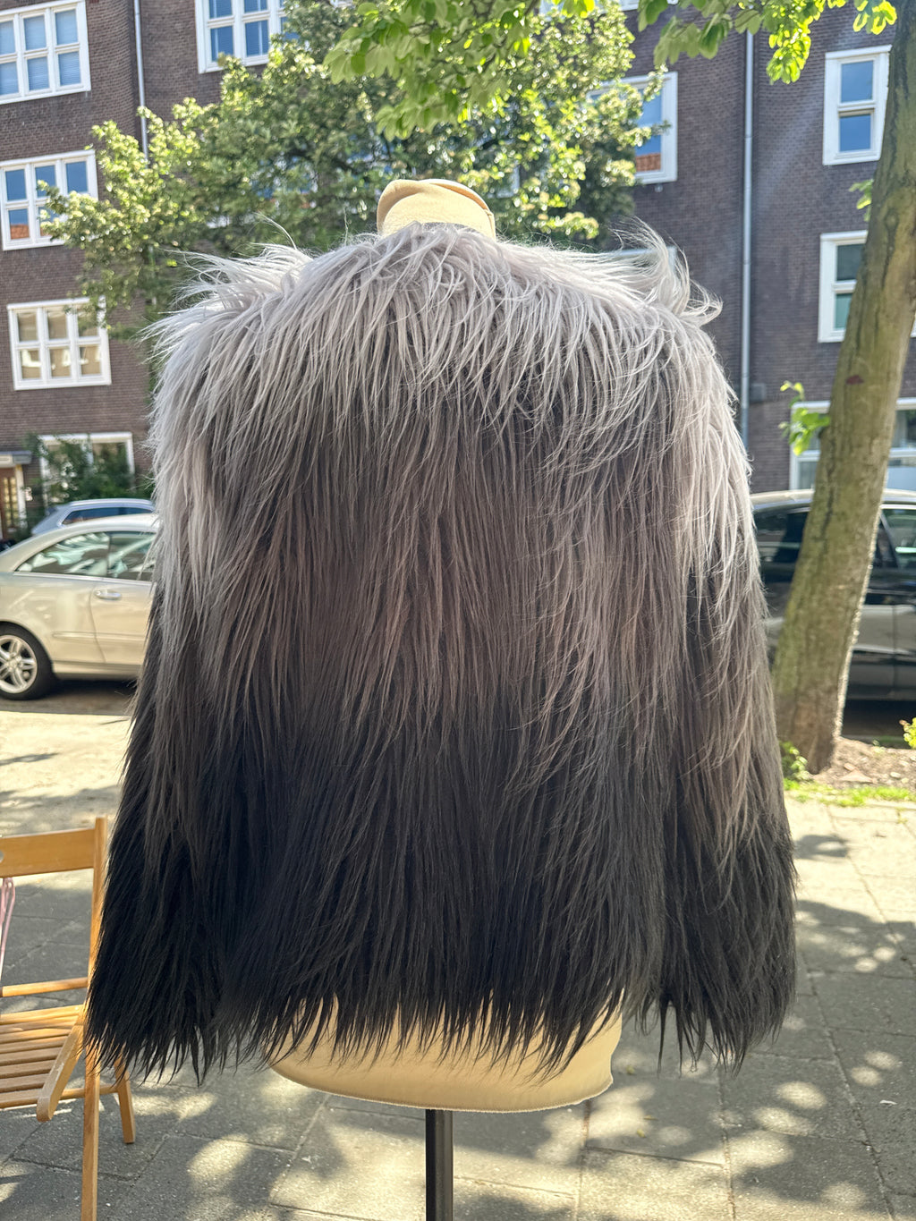 Faux Furr jas ombre effect maat S