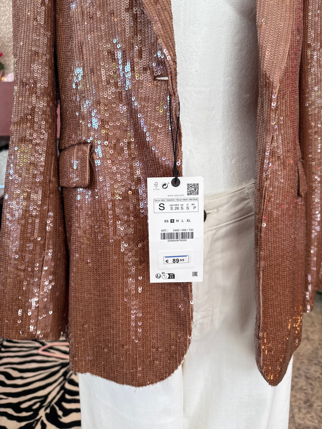 ZARA blazer glitter / maat S / nieuw