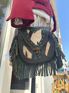 Boho tasje van leer